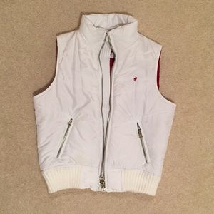 White puffy vest
